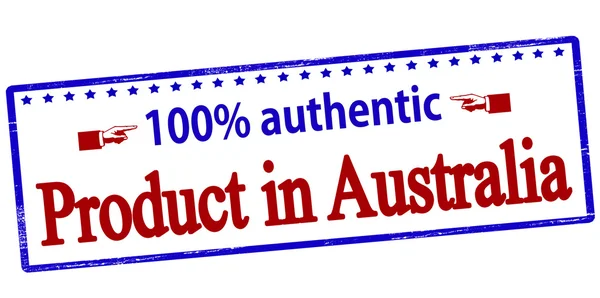 Producto cien por cien auténtico en Australia — Vector de stock