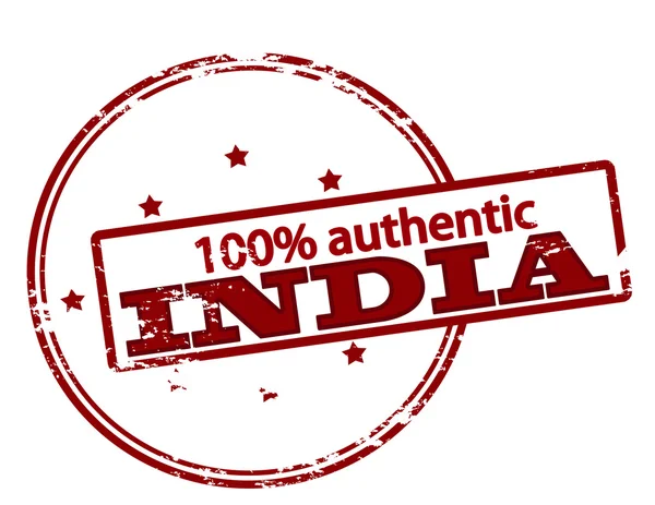 One hundred percent authentic India — Stock Vector