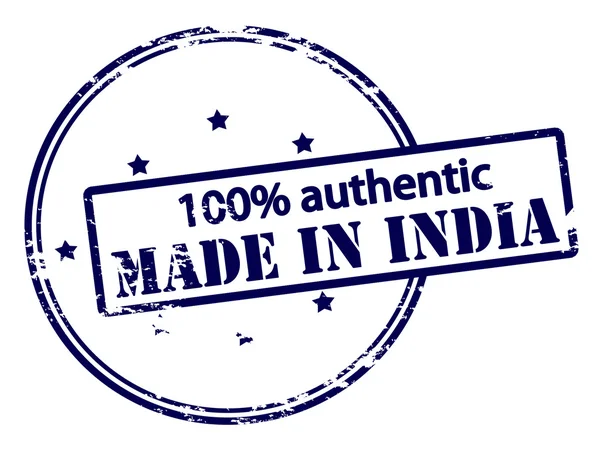 Hundertprozentig authentisch made in India — Stockvektor