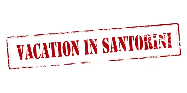 Santorini'de tatil — Stok Vektör