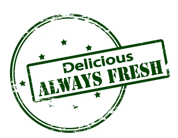 Delicious lways fresh — Stock Vector