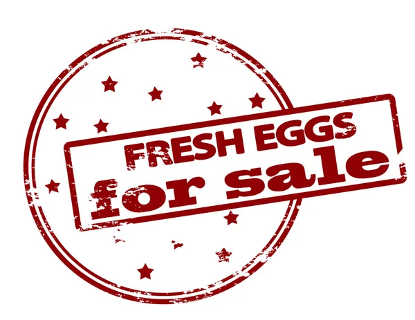 Fresh eggs for sale — Stock Vector