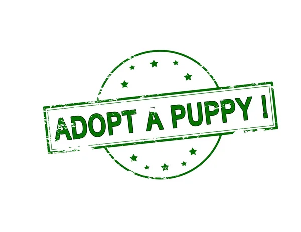 Adopt a puppy — Stock Vector