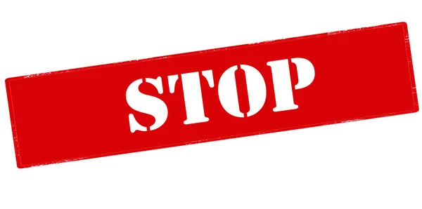 Stop rood stempel — Stockvector