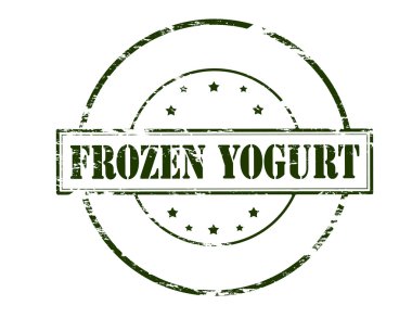 dondurulmuş yoğurt damgası