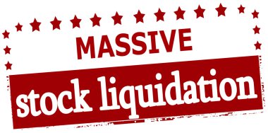 Massive stock liquidation clipart