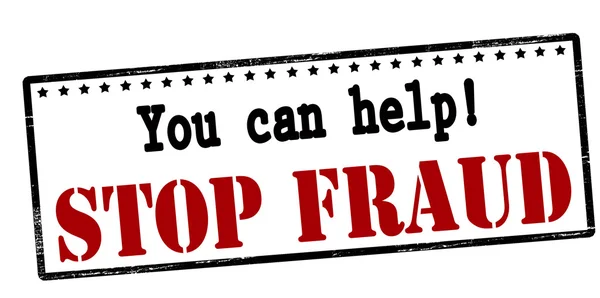 Você pode ajudar a parar a fraude — Vetor de Stock