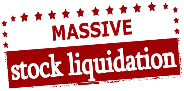 Massive stock liquidation — Stock Vector