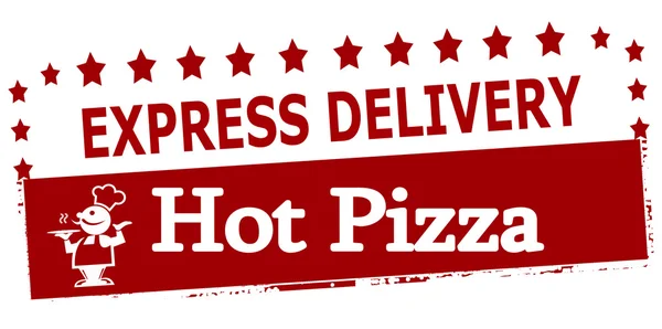 Experss entrega pizza caliente — Archivo Imágenes Vectoriales