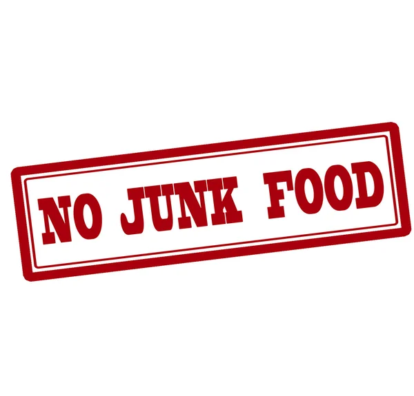 Geen junk food — Stockvector