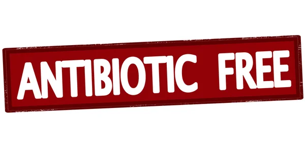 Timbro esente da antibiotici — Vettoriale Stock