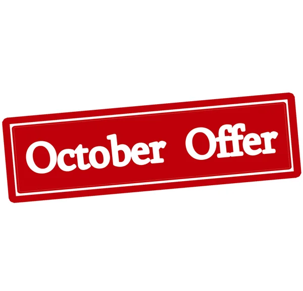 Offre d'octobre timbre — Image vectorielle