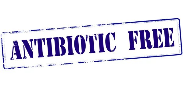 Timbro esente da antibiotici — Vettoriale Stock