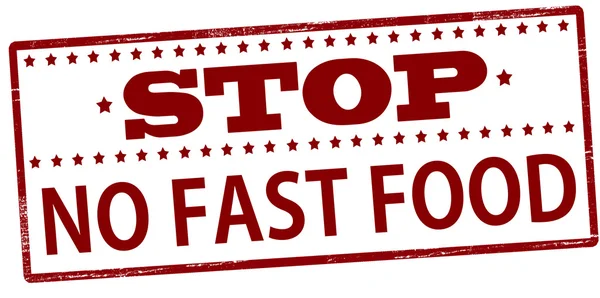 Stop geen fastfood — Stockvector