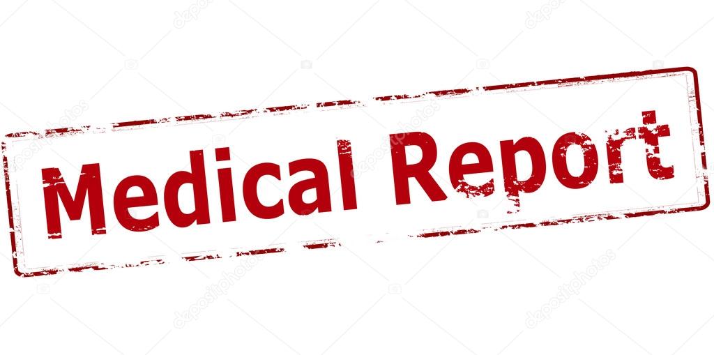 Medical report stamp — Stock Vector © carmenbobo 123800658