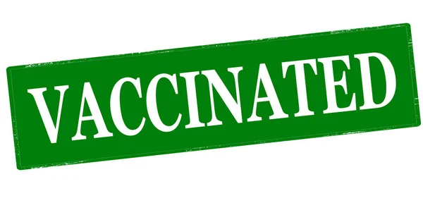 Sello Goma Con Palabra Vacunada Interior Ilustración Vectorial — Foto de Stock