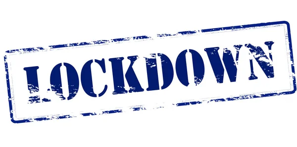 Rubber Stempel Met Woord Lockdown Binnen Vector Illustratie — Stockfoto