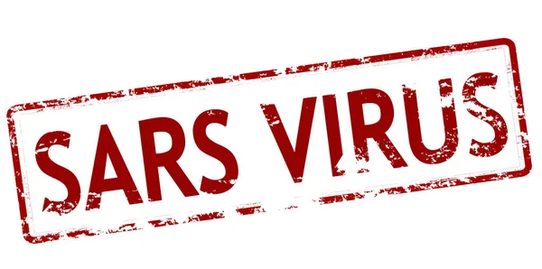 Rubber stamp with text sars virus inside, vector illustration