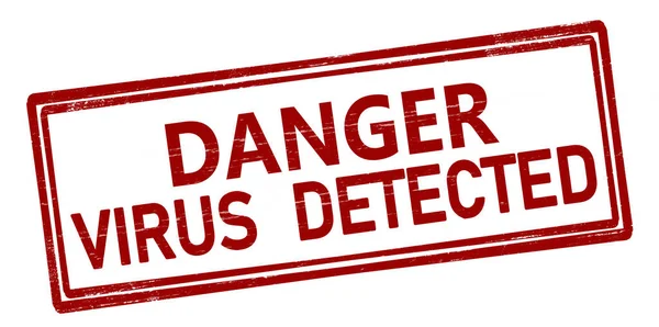 Rubber Stamp Text Danger Virus Detected Vector Illustration — Stock Photo, Image