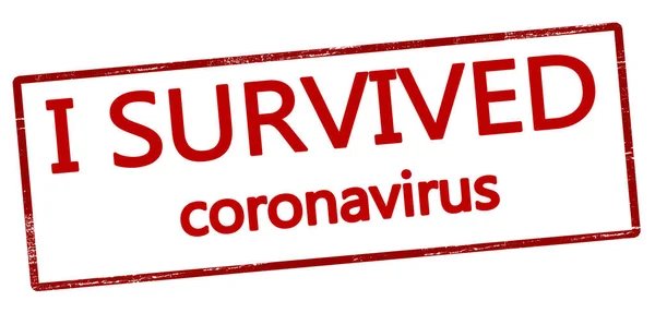 stock image Rubber stamp with text i survived coronavirus inside, vector illustration