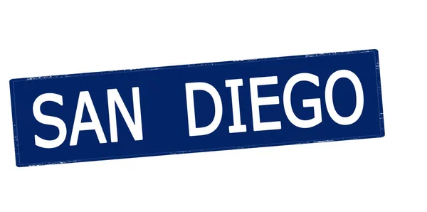 Gummistämpel Med Text San Diego Inuti Vektorillustration — Stockfoto