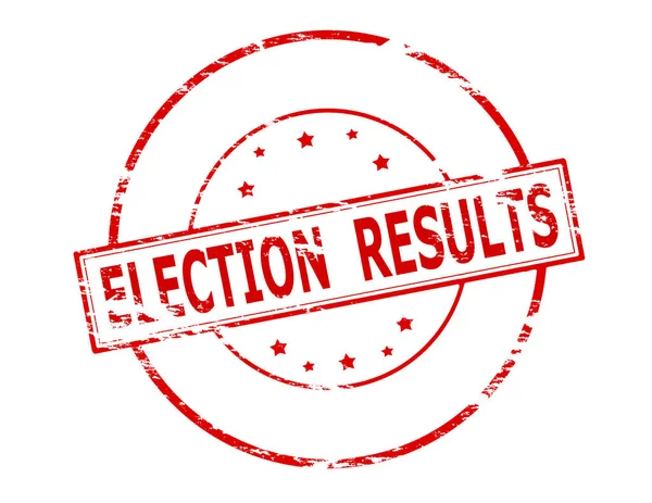 Sello Goma Con Resultados Elecciones Texto Interior Ilustración Vectorial — Foto de Stock