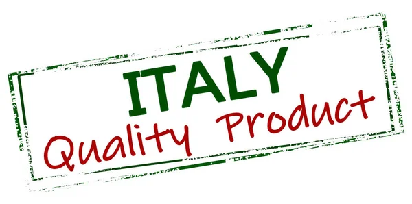 Sello Goma Con Texto Italia Producto Calidad Interior Ilustración Vectorial — Foto de Stock