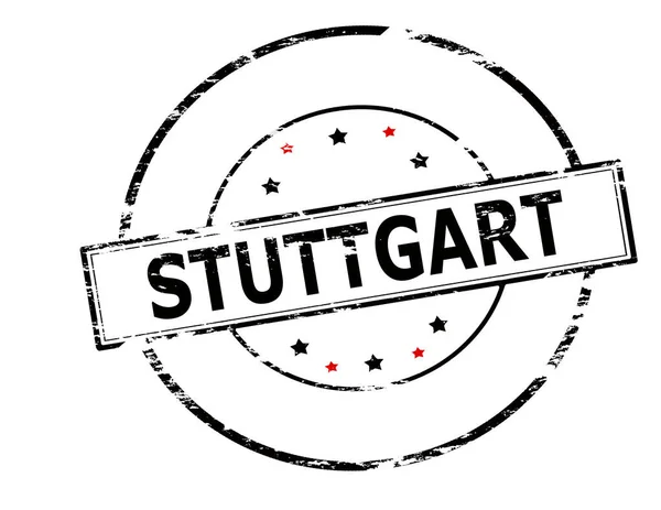 Gummistämpel Med Ordet Stuttgart Inuti Vektorillustration — Stockfoto