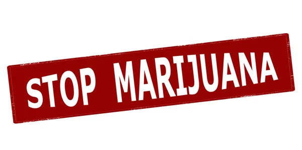Rubber Stamp Text Stop Marijuana Vector Illustration — Stock Photo, Image
