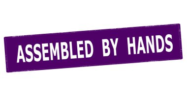 Kauçuk damga içinde elle monte edilen metin, vektör illüstrasyonu