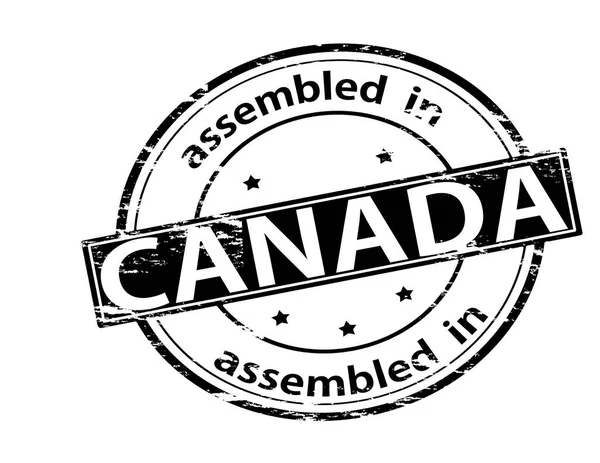 Rubber Stamp Text Assembled Canada Vector Illustration — Stock Vector