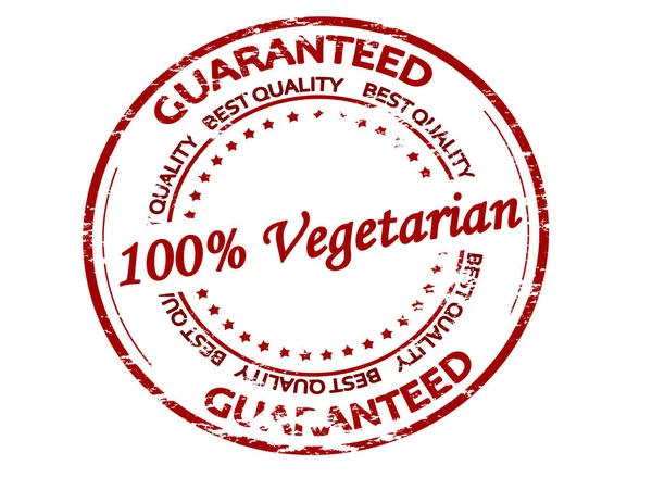 Резиновая Печать Текстом Сто Процентов Вегетарианский Внутри Векторная Иллюстрация — стоковое фото