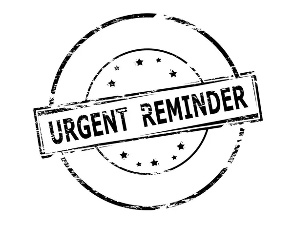 Rubber Stamp Text Urgent Reminder Vector Illustration — Stock Photo, Image