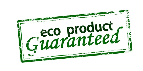 Rubber Stempel Met Tekst Eco Product Gegarandeerd Binnen Vector Illustratie — Stockfoto