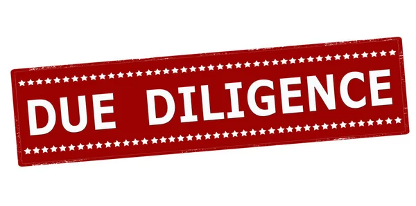 Gummistämpel Med Text Due Diligence Inuti Vektor Illustration — Stockfoto