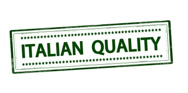 İçinde İtalyanca metin olan lastik damga, vektör illüstrasyonu
