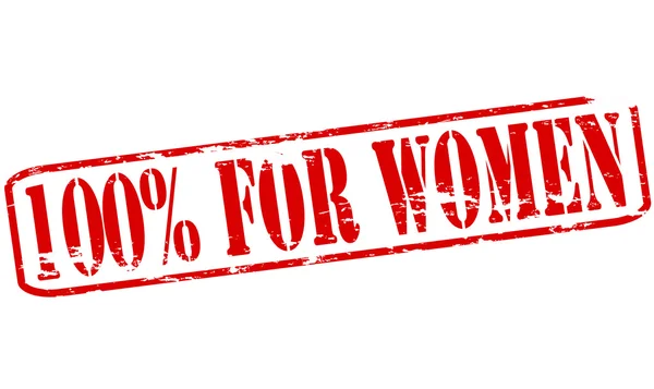 Hundert Prozent für Frauen — Stockvektor