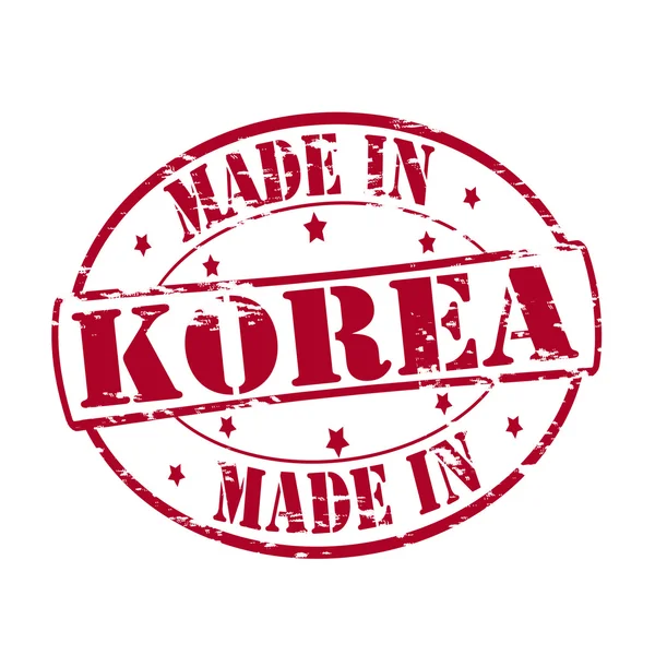 Gemaakt in korea — Stockvector