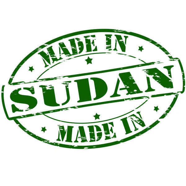 Tillverkad i sudan — Stock vektor