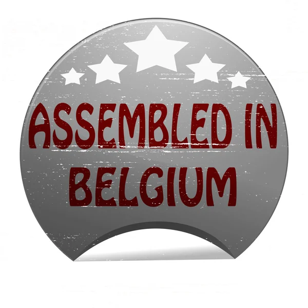 Assembled in Belgium — Stock Vector