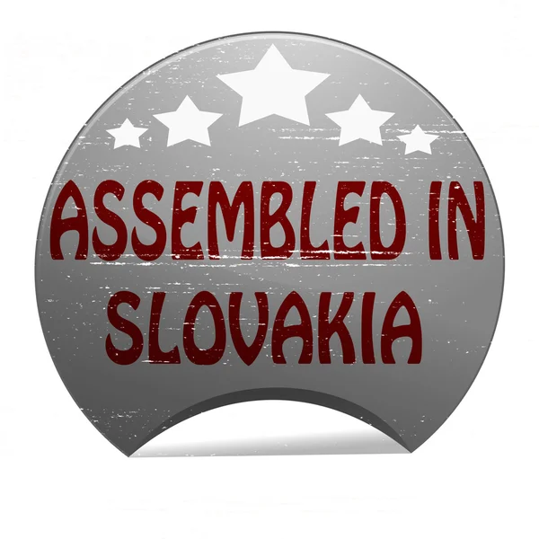 Assembled in Slovakia — Stock Vector