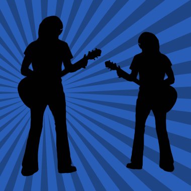 Gitarist vektör posteri