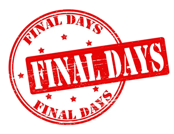 Final days — Stock Vector