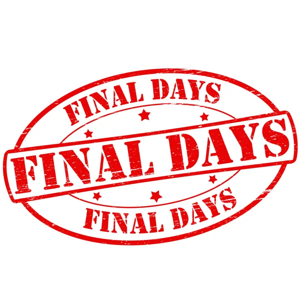 Final days — Stock Vector