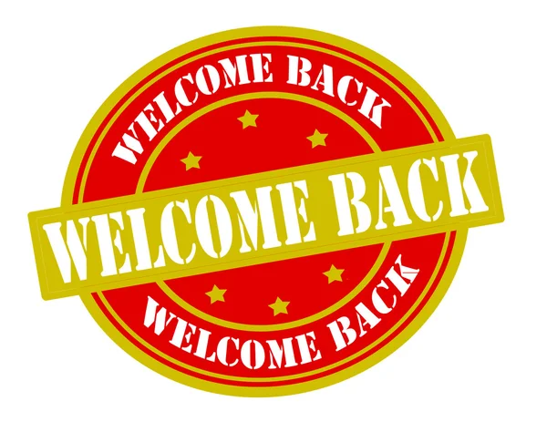 Welcome back — Stock Vector