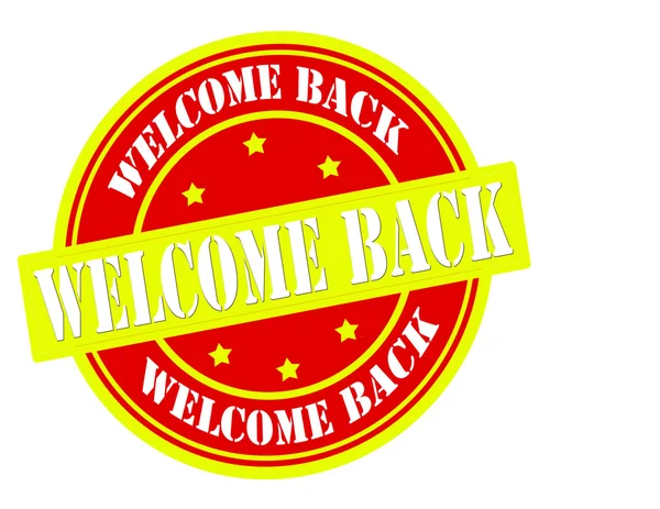 Velkommen tilbage. – Stock-vektor
