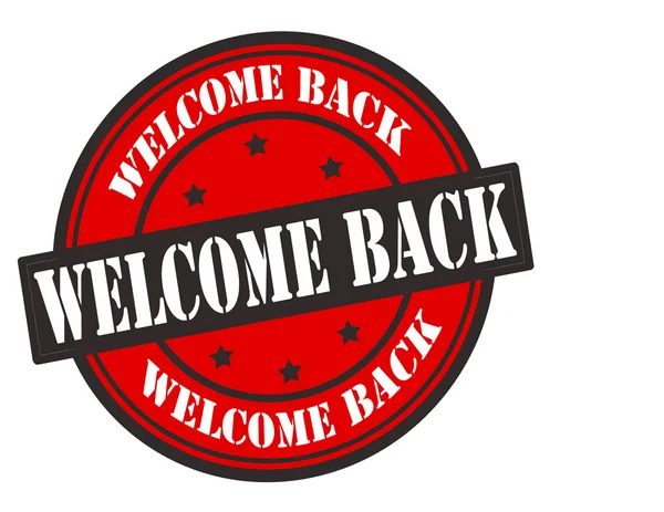 Welcome back — Stock Vector