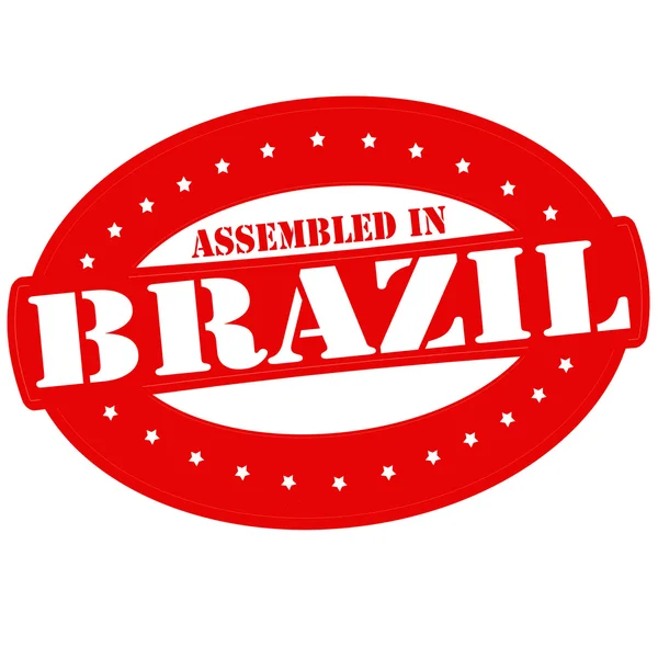 Geassembleerd in Brazilië — Stockvector