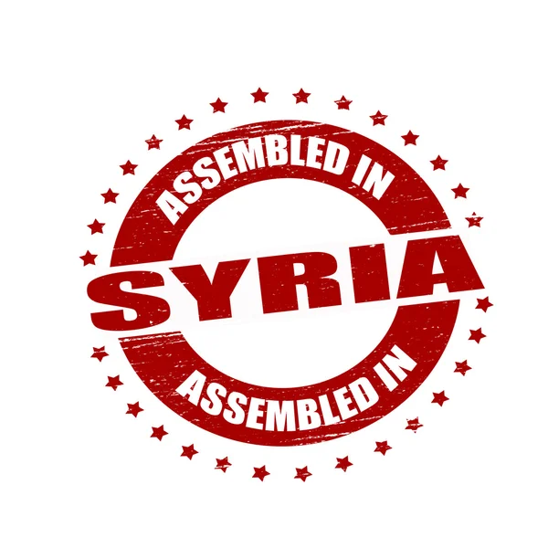 Assembled in Syria — Stock Vector