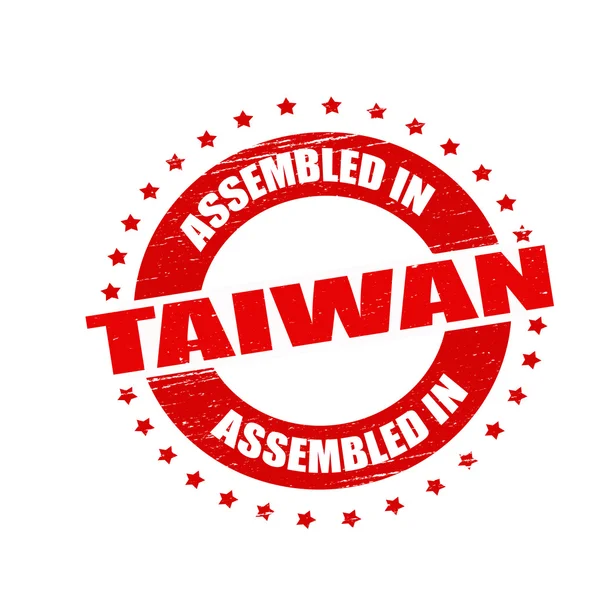 Montado em Taiwan — Vetor de Stock